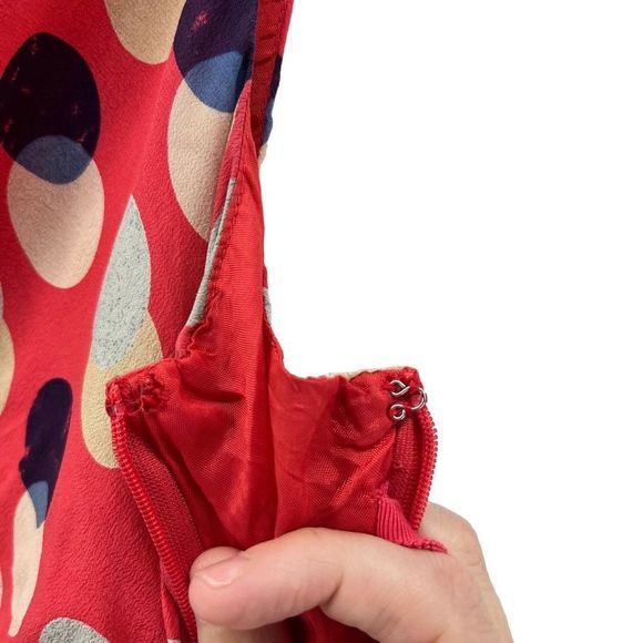 Anthropologie | Red Polka Dot Midi Dress - Picture 11 of 12